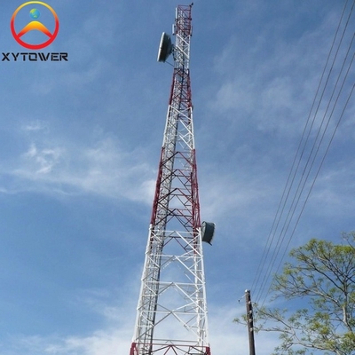 50 Meter Hot Dip Galvanized Angular 5G Internet Antenna Communication Tower
