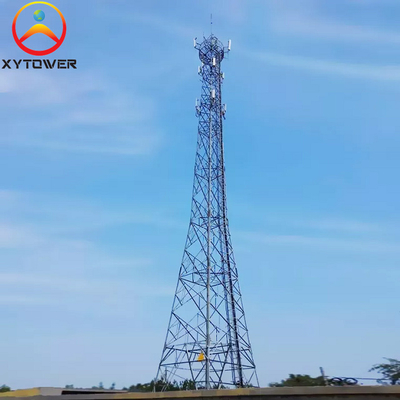 60m 4 Legged Lattice Steel Self Standing Microwave Radio Telecommunication Tower