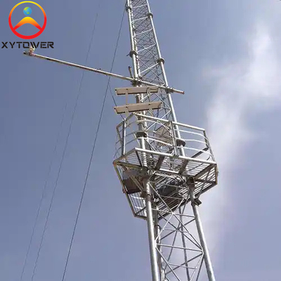 Guyed Wire 5G/4G/3G Mast Galvanized Tubular Steel Telecommunication Tower