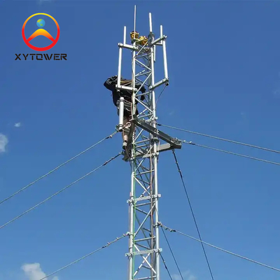 Hot Dip Galvanized Steel Tube Guyed Wire  Microwave Communication Antenna Tower