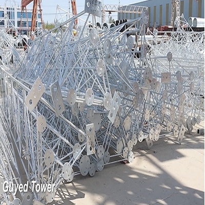 Hot Dip Galvanized Steel Tube Guyed Wire  Microwave Communication Antenna Tower