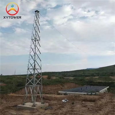 High Quality Low-cost Vertical 3 Legged Steel Lattice Telecommunication Guyed Tower