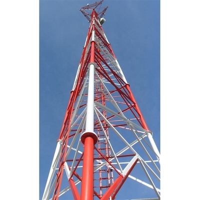 3 Legged Steel Tubular Self Supporting Hot Dip Galvanized 40m Telecom Cell Tower