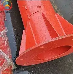 3 Legged Steel Tubular Self Supporting Hot Dip Galvanized 40m Telecom Cell Tower