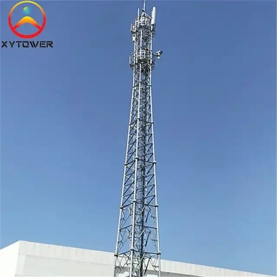 35FT 40FT Galvanized Tube Triangular Lattice Gsm Radio Cell Communication Tower