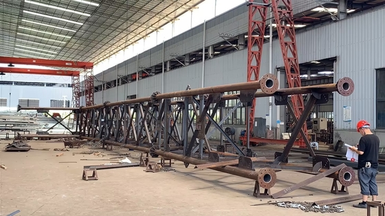 35FT 40FT Galvanized Tube Triangular Lattice Gsm Radio Cell Communication Tower