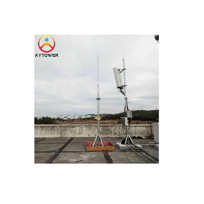 Self Supporting Hot Galvanized Steel Pipe Telecommunication Rooftop Antenna Tower
