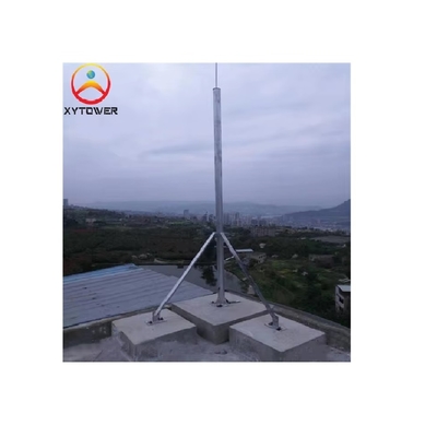 Customizable 12m 20m Gsm Telecommunication Steel Rooftop Monopole Roof Top Tower