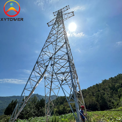Hot Dip Galvanized Angle Steel Electricity Transmission Tower