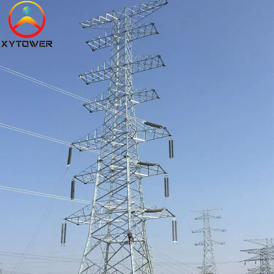 Multi-circuit Galvanized Lattice Steel Electric Power Transmission Towers