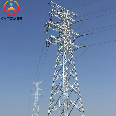 Multi-circuit Galvanized Lattice Steel Electric Power Transmission Towers