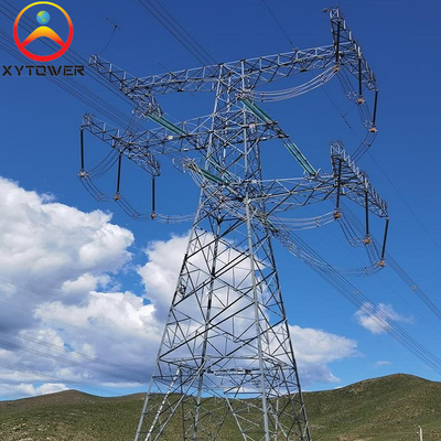 Hot Sale 500KV Multi-circuit Angular Lattice Electrical Transmission Line Steel Tower