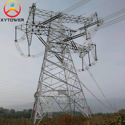 Hot Sale 500KV Multi-circuit Angular Lattice Electrical Transmission Line Steel Tower