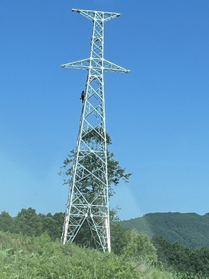 High Voltage Galvanized Lattice Power Transmission Tower