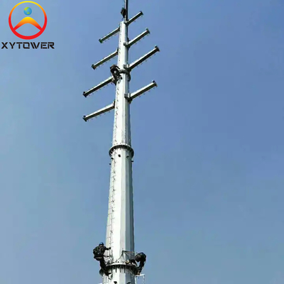 Electrical Power Transmission Line Galvanized Steel Monopole