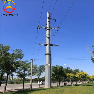 Hot DIP Galvanized Steel Utility Pole 35FT 40FT Power Monopole