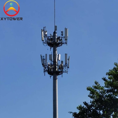 5G Octagonal Galvanized Communication Monopoles