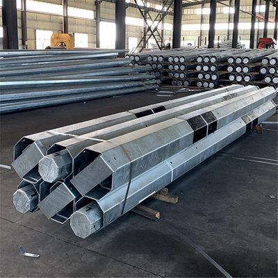 Galvanized Steel Tube Self Supporting AntennaTelecommunication Monopole with Multi-platform