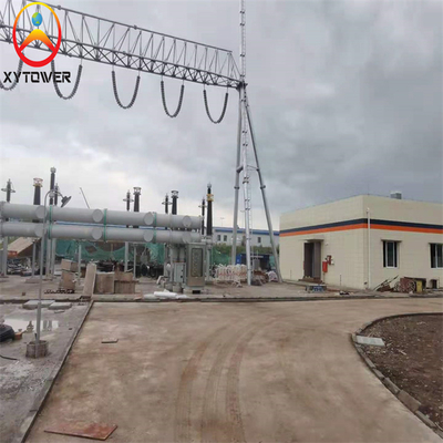 Hot Dip Galvanized Q235B Q355B Electric Substation Steel  Structure for Power Line Transmission