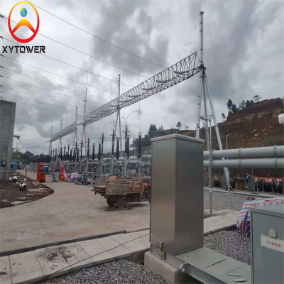 Hot Dip Galvanized Q235B Q355B Electric Substation Steel  Structure for Power Line Transmission