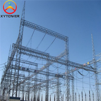 Hot DIP Galvanized Q235B Q355B Electric Substation Steel Structure for Power Line Transmission