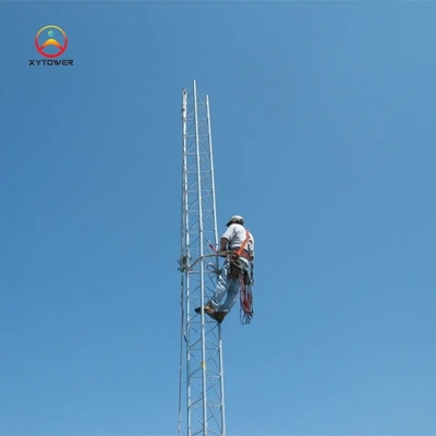30 Meter Wire Supporting 3 Legged Tubular Telecommunication Steel Guy Wire Lattice Triangle Triangular Mast Guyed Tower