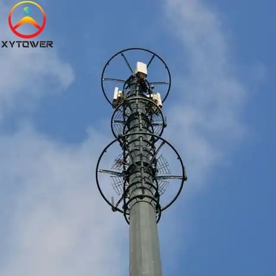30M Galvanized Steel Tube Communication Antenna Mounting Pole